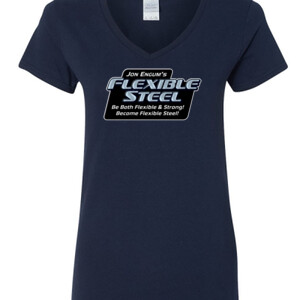 LADIES' V-NECK, TAPERED FIT FLEXIBLE STEEL UK T-SHIRT